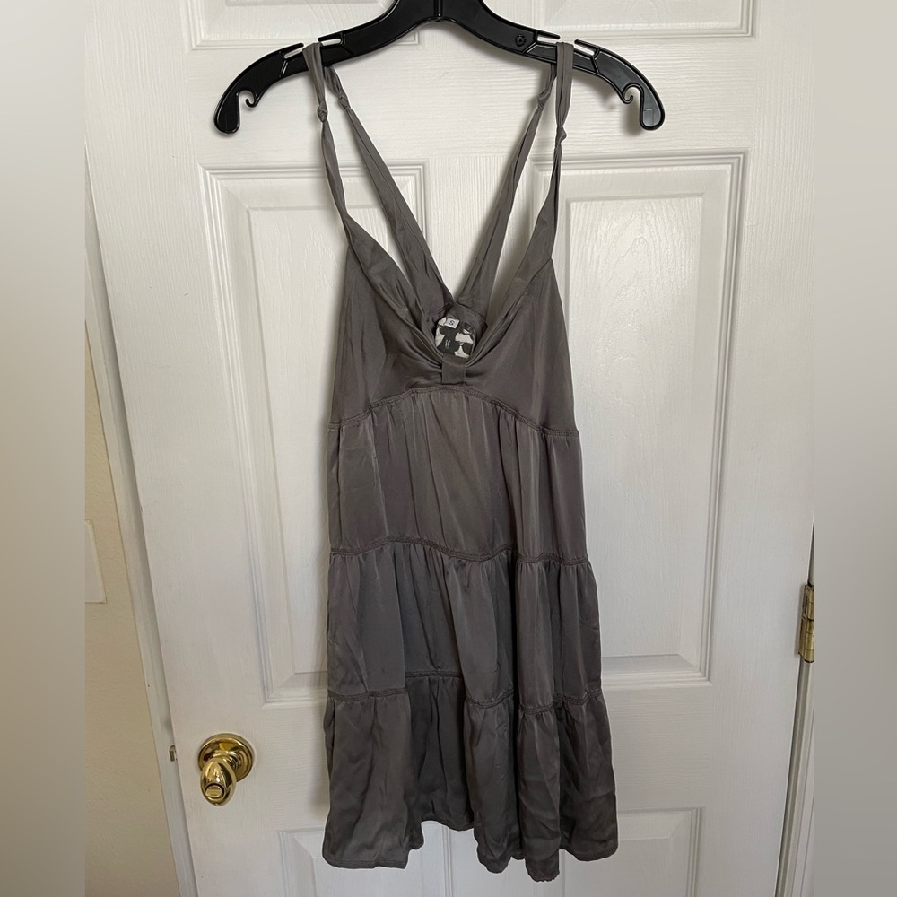 Young Fabulous and Broke Silk Gray Dress